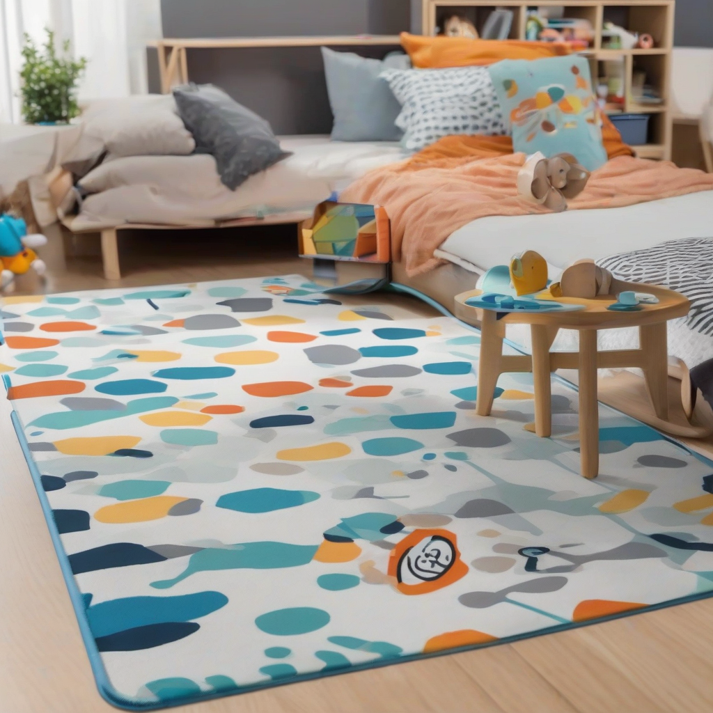 best non-slip kids area rug 2026, washable floor mats for playroom, non-toxic nursery rugs with grip backing, cute toddler safe floor mats, non-skid play mat for kids bedroom