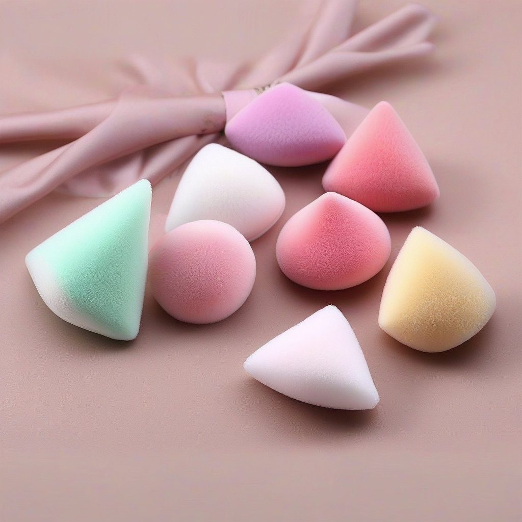 triangle velvet powder puff 2026, reusable washable makeup sponge for face, mini cosmetic puff for under eye setting, soft velvet face powder puff multi pack, best triangular makeup tool for baking