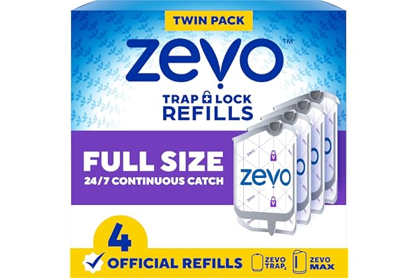 Zevo flying insect trap refill cartridges 2026, best refill cartridges for Zevo MAX trap, how to catch fruit flies and gnats with Zevo, Zevo trap replacement cartridges 4 count, effective gnat traps for indoor use 2026