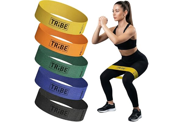 best fabric resistance bands for glutes 2026, non slip booty bands for legs and glutes, 5 band set fabric resistance bands workout, cloth resistance bands for women workout routines, heavy duty fabric exercise bands for legs