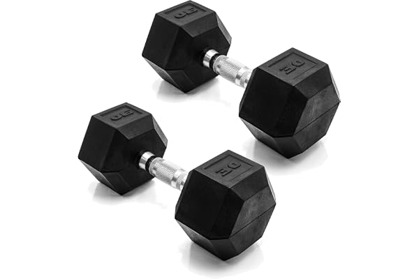 CAP rubber coated dumbbell weights 2026, best free weights for home gym strength training, anti roll hex dumbbells black and chrome, cap barbell rubber hex dumbbell set review, heavy duty home gym weights for sale