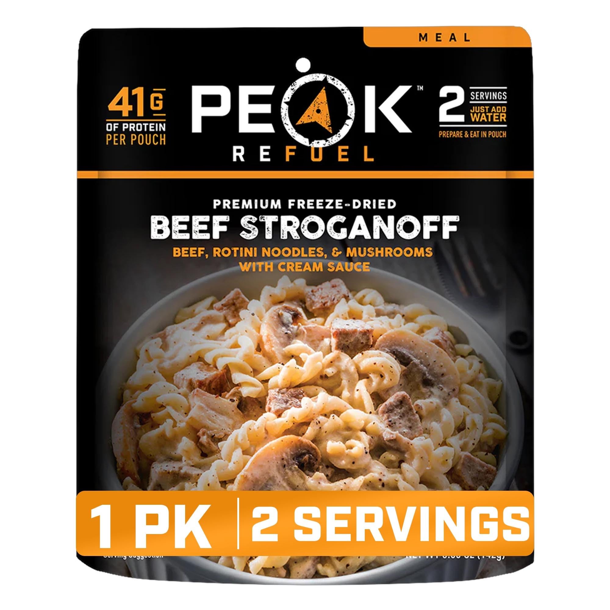Peak Refuel Beef Stroganoff review 2026, best high protein backpacking meals, freeze dried beef stroganoff with real meat, Non GMO freeze dried camping food, Peak Refuel backpacking meals for hiking
