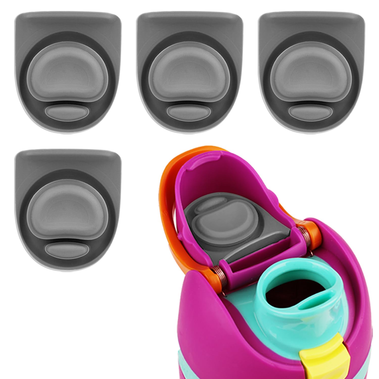 4pcs Replacement Lid Seal Gasket Stopper for Owala FreeSip 24oz 32oz | Water Bottle Top Part for Owala 16/19/24/32/40oz Rubbe