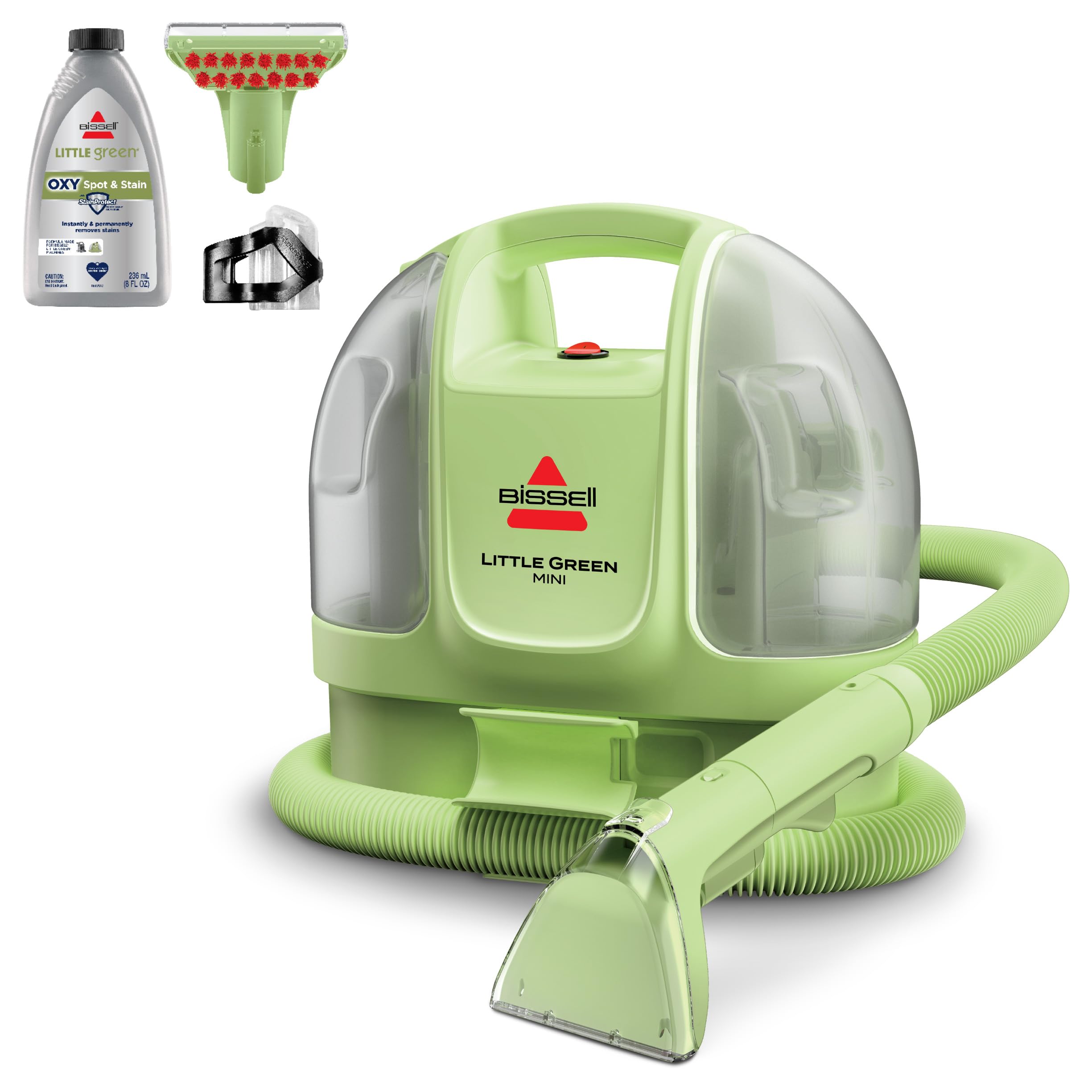 BISSELL Little Green Mini Portable Carpet Cleaner, 4075 | HydroRinse self-cleaning tool; 4-in. tough stain tool; upholstery &