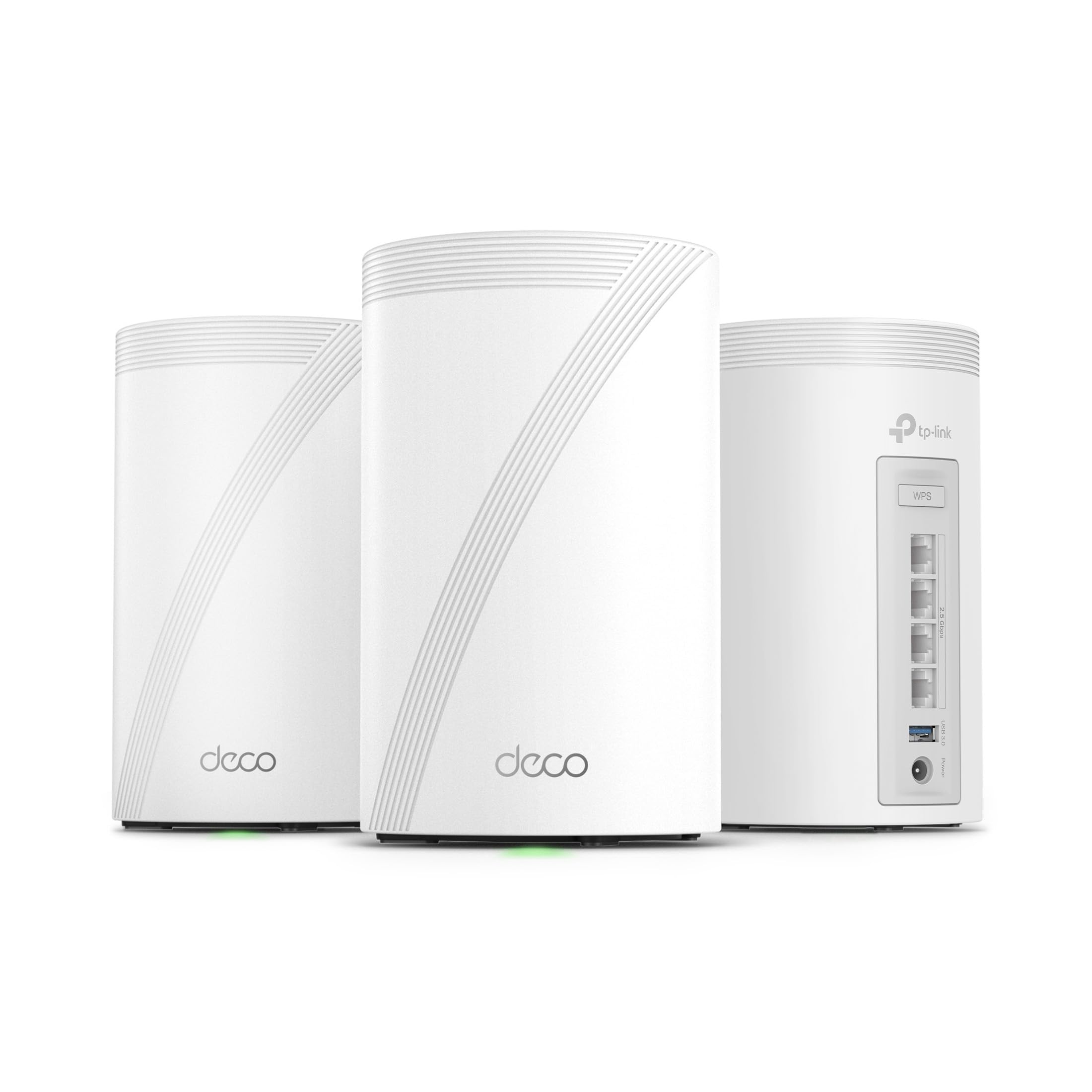 Deco 7 Pro Tri-Band WiFi 7 BE10000 Whole Home Mesh System 6-Stream 10 Gbps | 4 x 2.5G Ports Wired Backhaul, 4 x Smart Interna