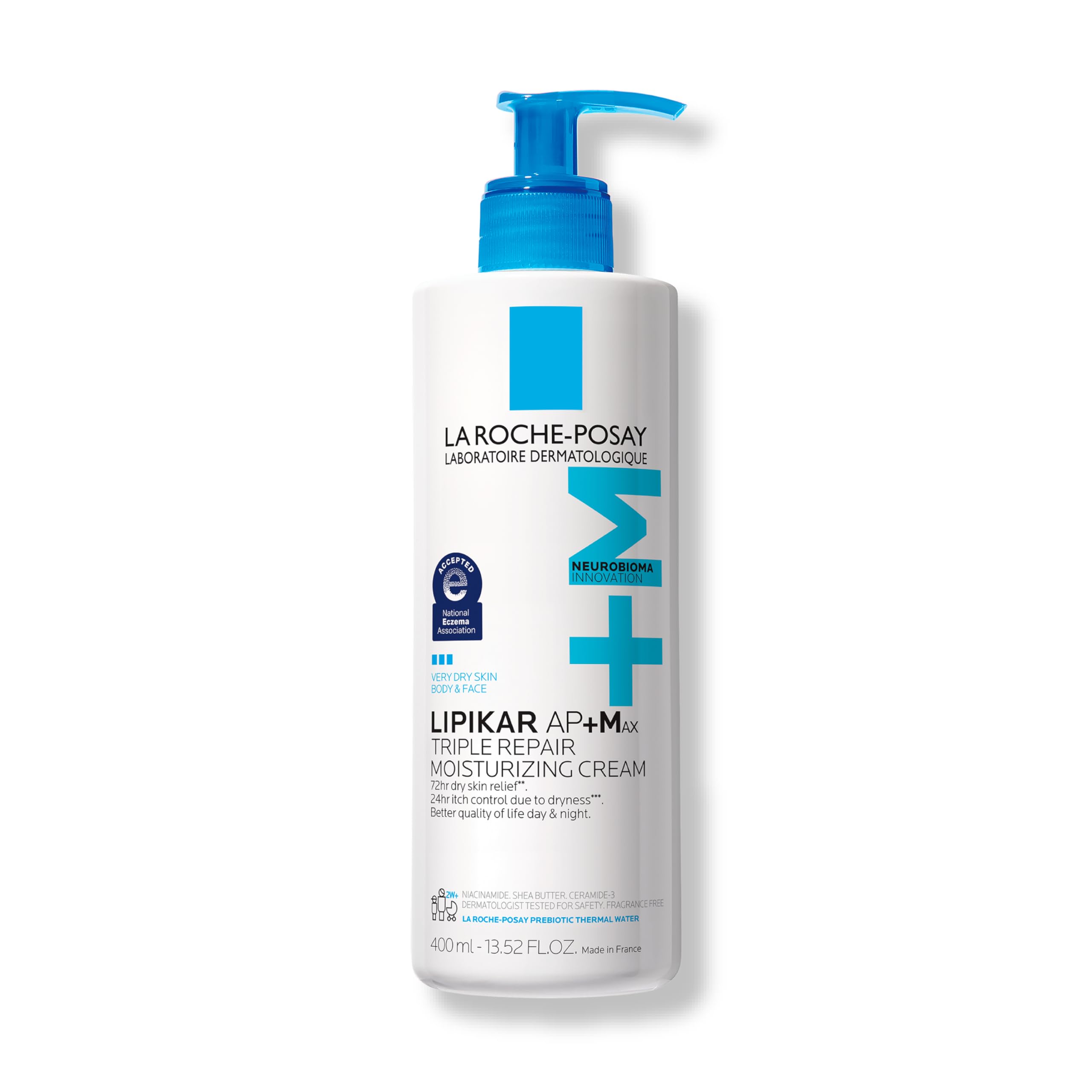 La Roche-Posay Lipikar AP+MAX Triple Repair Moisturizing Body Cream | Face and body lotion for dry skin with shea butter and