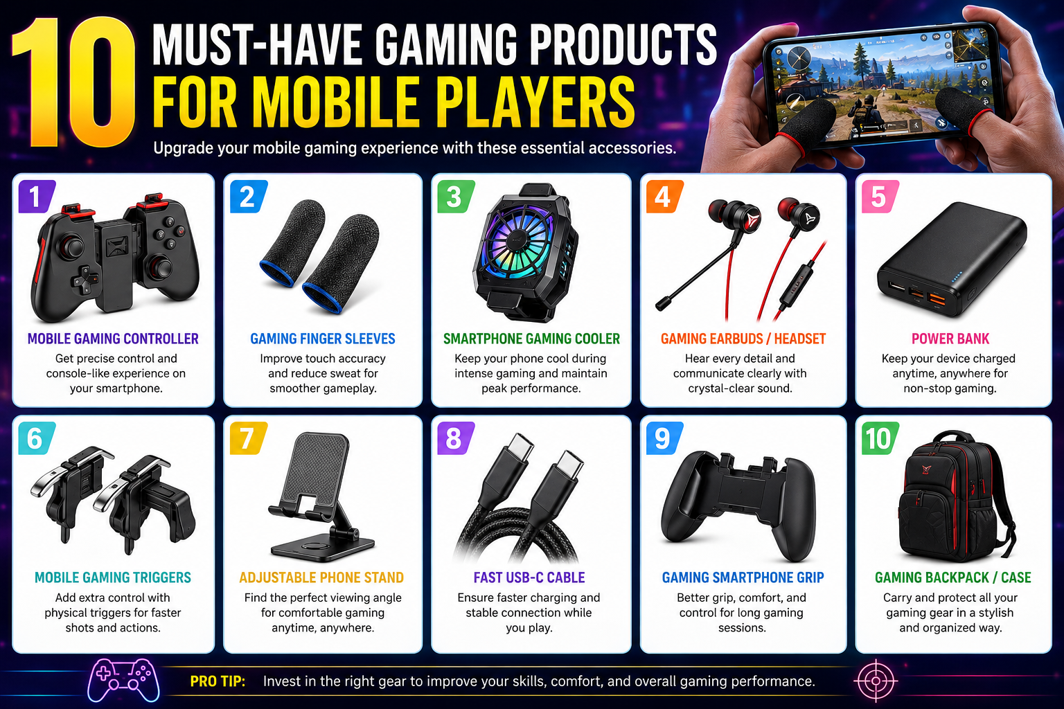 10 Must-Have Gaming Products for Mobile Players